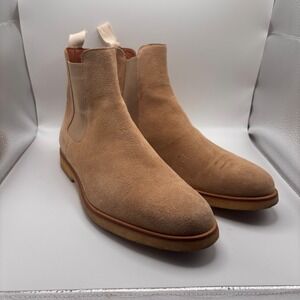 Common Project Light Tan Suede Chelsea Boots Made in Italy Men's Size EU 40/US 7